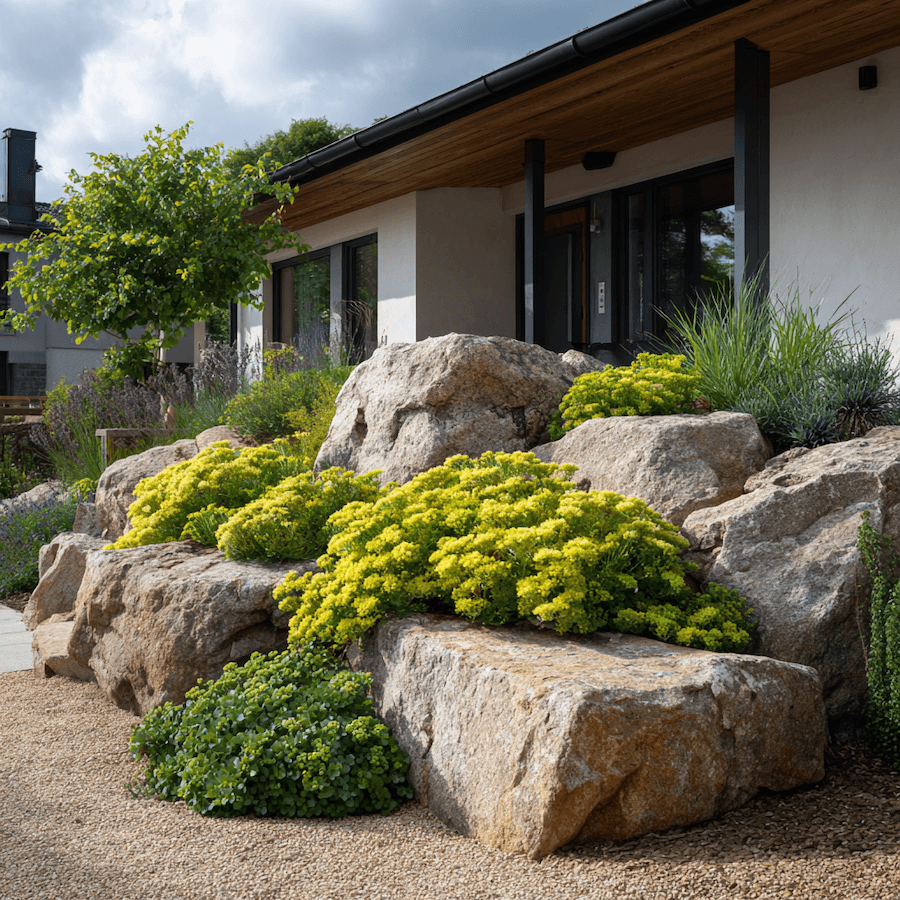 Kompozycje rozchodników w ogrodach skalnych