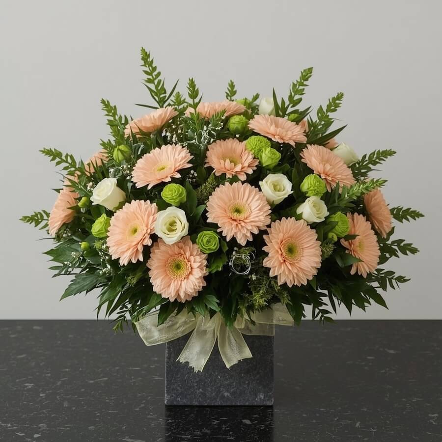 Kompozycja chryzantemy z santini