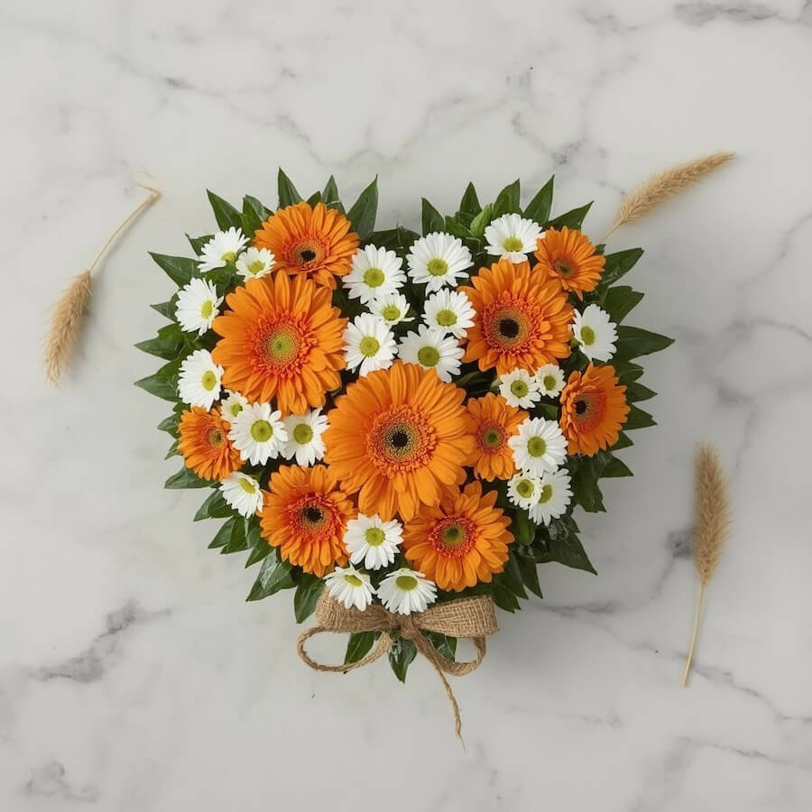 Kompozycja gerber i margaretek