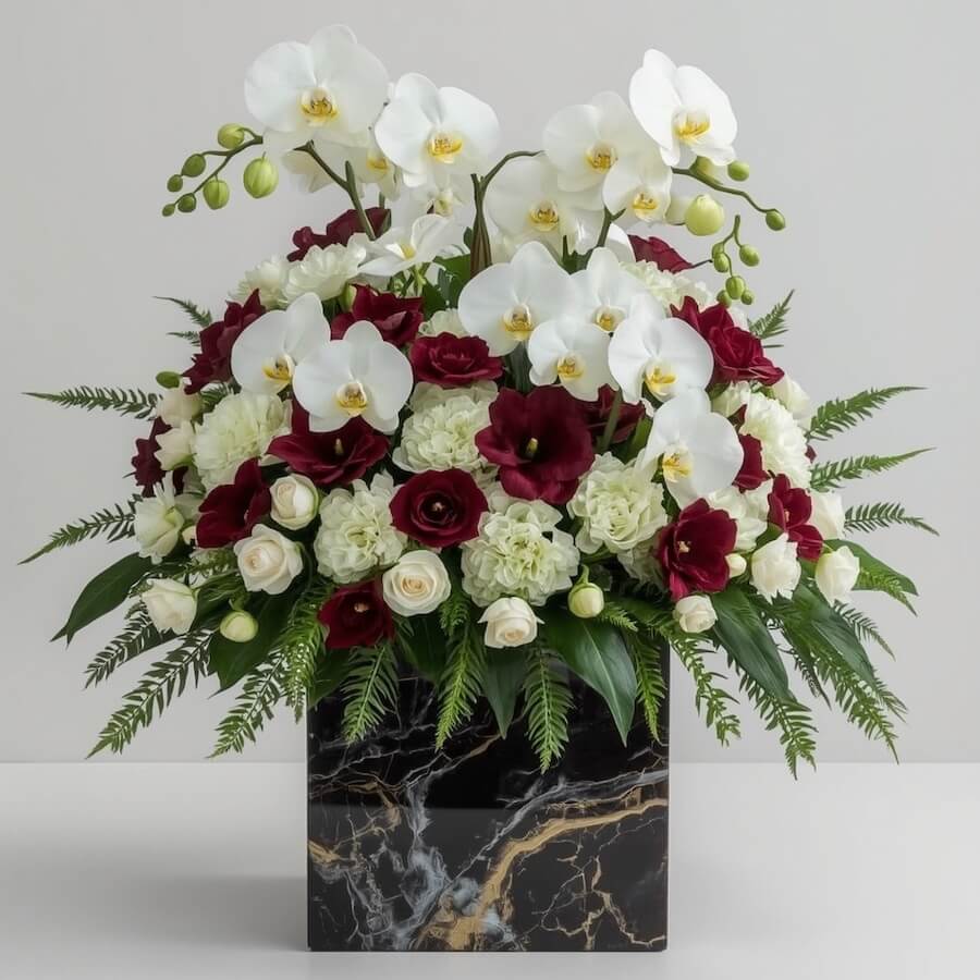 Kompozycja orchidei i anturium