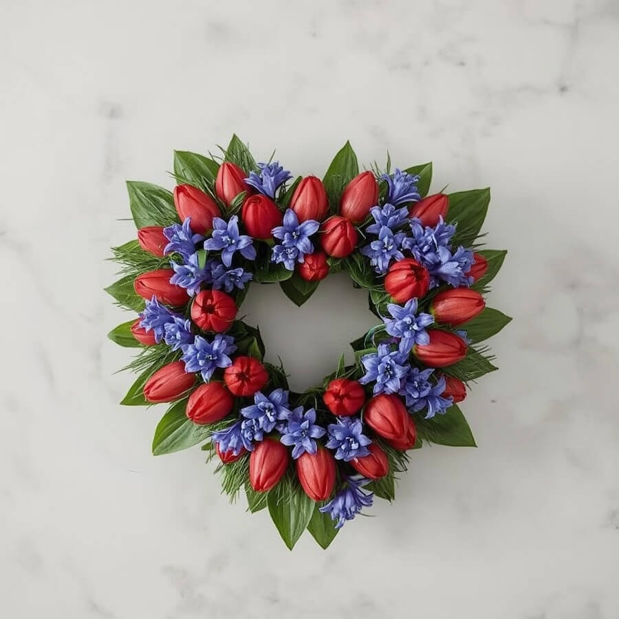 Kompozycja tulipanów i hiacyntów