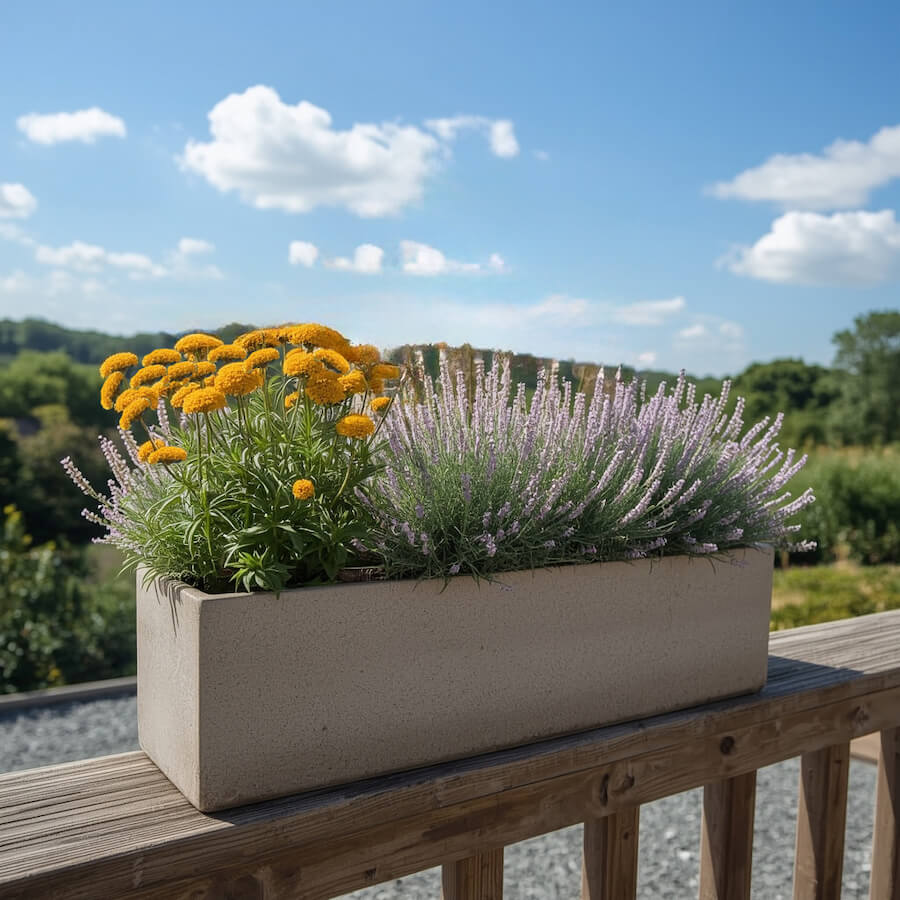 Lawenda w duecie z krwawnikiem