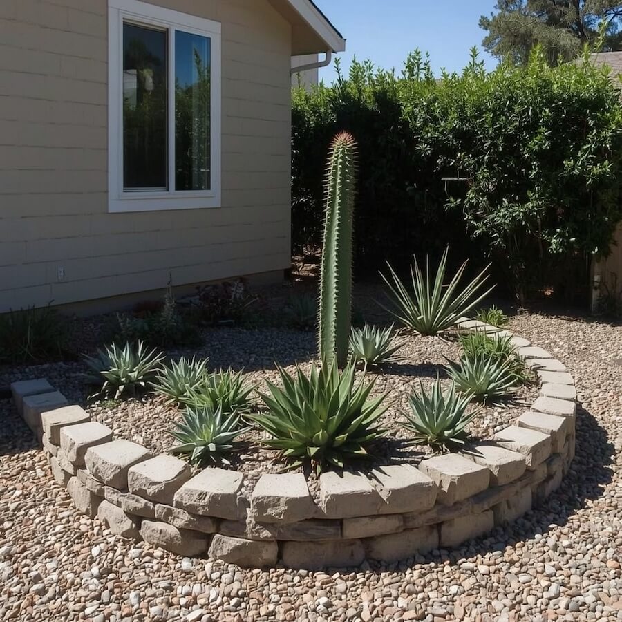 Żwirowo-kamienna rabata ciepłolubna