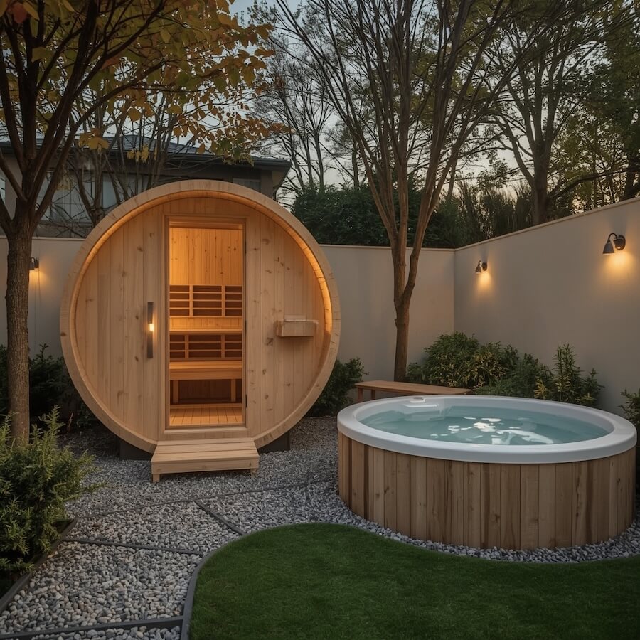 Balia i sauna beczkowa jako kompaktowe „wellness duo”