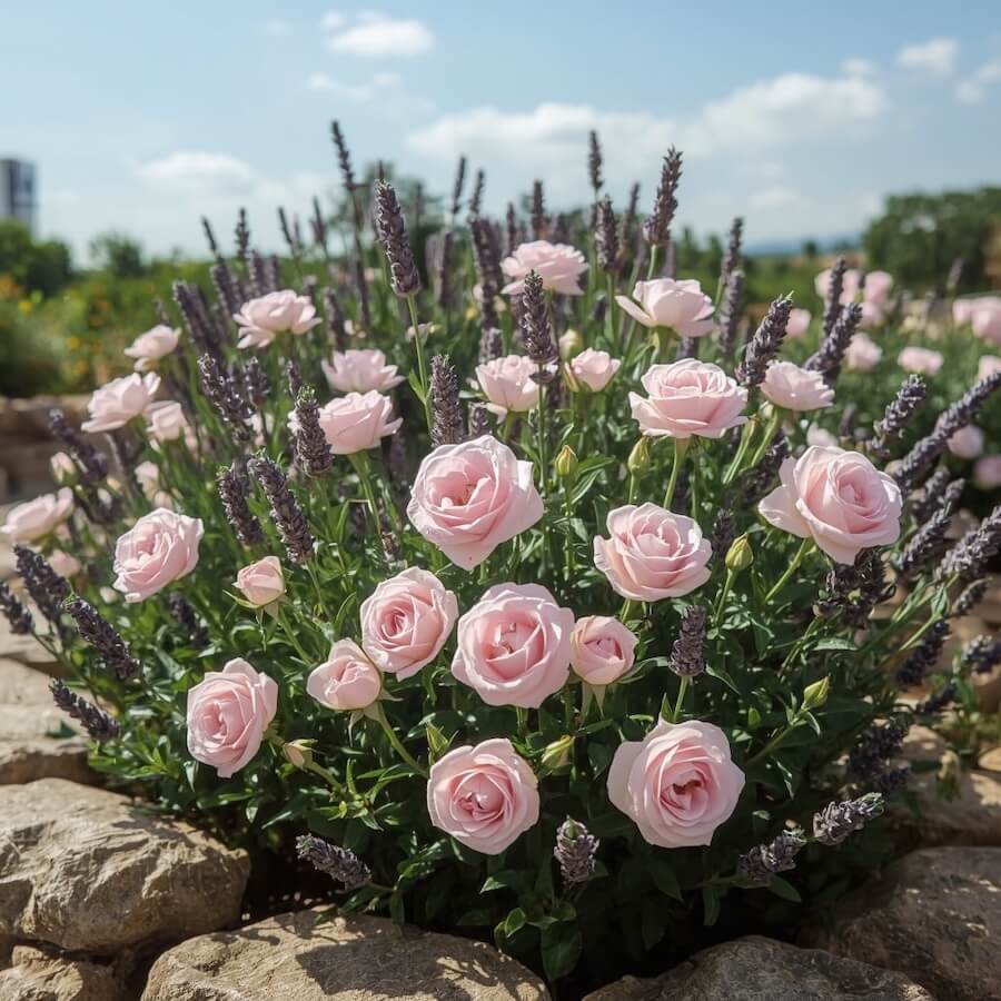 Prowansalski duet z róż i lawendy