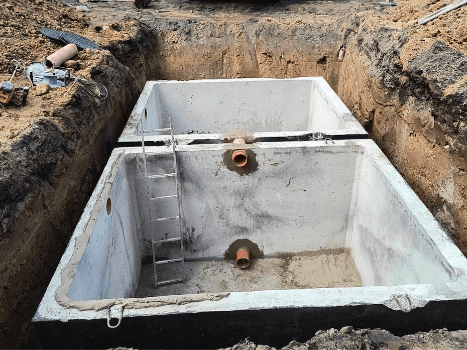 montaż zbiornika dwukomorowego