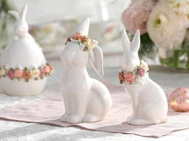 Zajączki wielkanocne porcelanowe