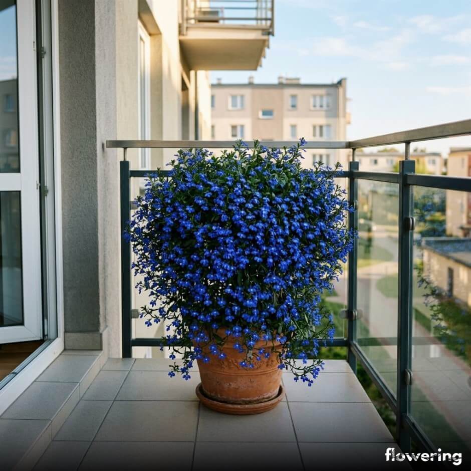 Szafirowa scewola Blue Wonder w terakocie