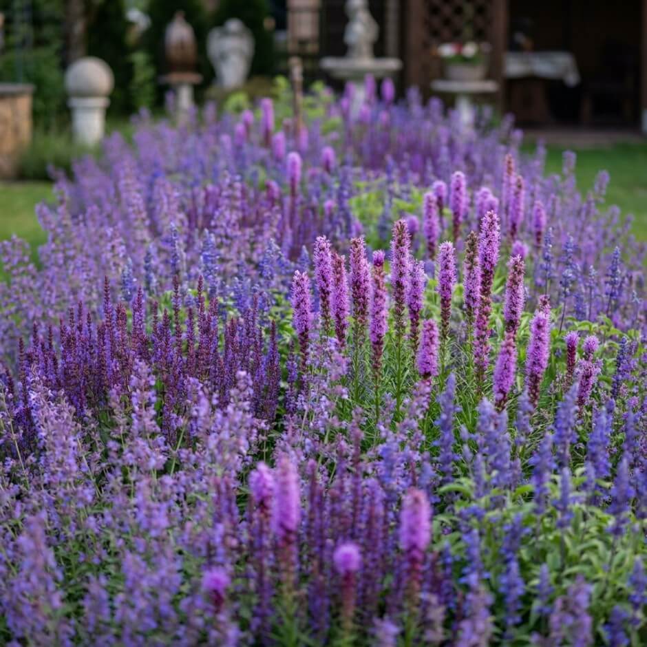 Jasnofioletowa liatra Floristan Violet z szałwią