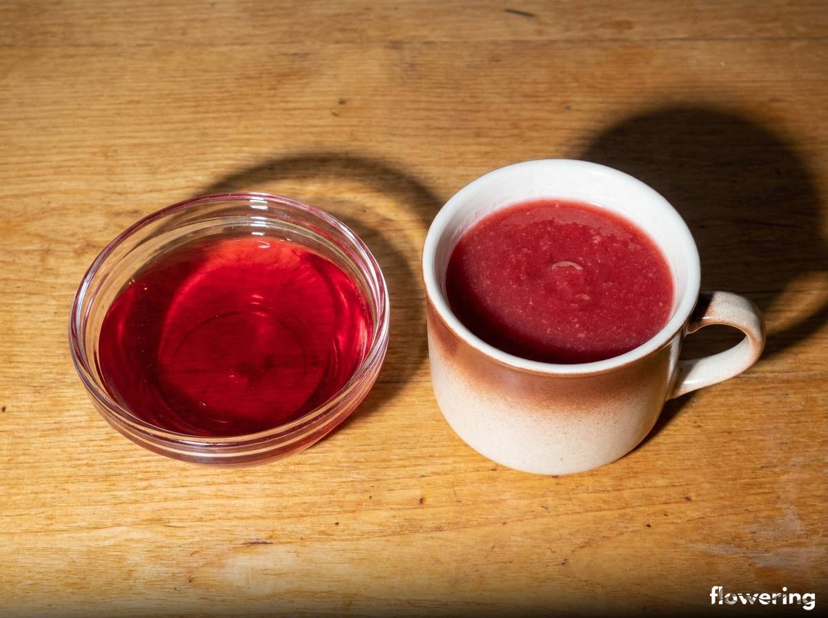 Galaretka i kisiel z owoców kaliny koralowej w kuchennych naczyniach